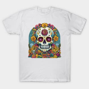 Floral dia de los muertos T-Shirt